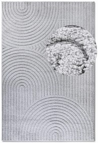 Dywan nowoczesny New York  3D jasny szary 160 cm x 235 cm