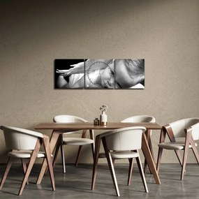 Obraz anioła dziecka (z zegarem) (90x30 cm)