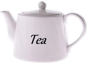 Biały dzbanek ceramiczny do herbaty Dakls, 1000 ml