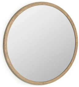 Lustro z drewnianą ramą ścienne ø 100 cm Alum – Kave Home