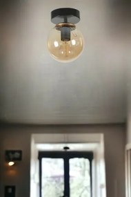 Lampa sufitowa Yeni Can Tekli Siyah Bal CamliAvize, czarna
