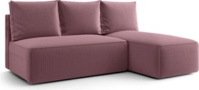 Różowa narożna sofa rozkładana M9-P94