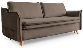 Jasnobrązowa rozkładana sofa 225 cm Charming Charlie – Miuform