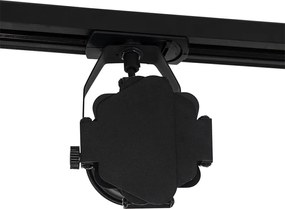 System oświetleniowy szynowy z 5 reflektorami czarny - Movie