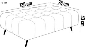 Pufa GAPPA w kolorze CIEMNEGO BŁEKITU w tkaninie MONOLITH WERSAL