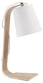 Biała lampa stołowa Kave Home Percy