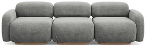 Szara sofa modułowa z materiału bouclé 270 cm Ailani – Makamii