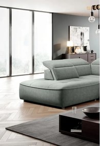 Narożnik COLOMBO L Lewostronny z elektryczną funkcją spania pojemnikiem ELEMENT 11 Zielony WERSAL