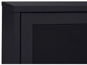 Czarna metalowa szafka pod TV 160x55x45 cm Veep – Unique Furniture