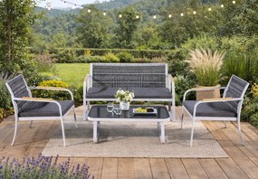 Zestaw meble ogrodowe Raro z plecioną liną