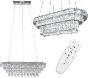 Lampa Sufitowa Wisząca Kryształowa  LED 102W pilot APP417-CP