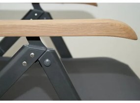 CONCEPT teak FSC - ogrodowy aluminiowy fotel rozkładany