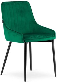 Komplet zielonych aksamitnych krzeseł 4 szt. Z2-M19