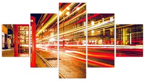 Obraz czerwonej budki telefonicznej w Londynie (125x70 cm)