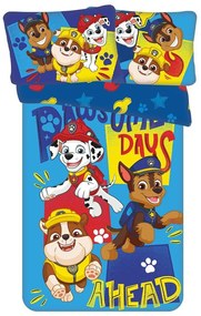 Niebieska bawełniana pościel dziecięca do łóżeczka 100x135 cm Paw Patrol "Pawsome days ahead" – Jerry Fabrics