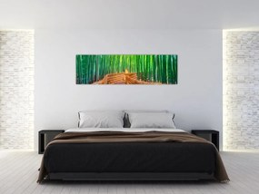 Obraz - Japoński las bambusowy (170x50 cm)