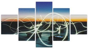 Obraz - widok nieba z dachu (125x70 cm)