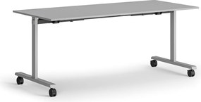 Mobilny stół MATCH, 180x80 cm, szara podstawa, szary