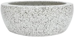 Szara okrągła umywalka ceramiczna - Ilmona 6X