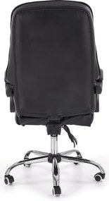 Tapicerowany fotel biurowy z podnóżkiem Alvin