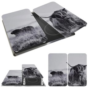 Płyty ochronne na kuchenkę ze szkła hartowanego zestaw 2 szt. 30x52 cm Universal Highland Cattle – Wenko