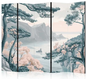 Parawan dwustronny Pejzaże 225x172 cm 5-częściowy szary ARTGEIST B