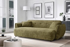 Zielona sofa z tkaniny szenilowej 250 cm Nelia Big – Ropez