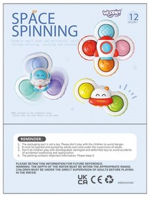 Woopie baby spinner zabawka sensoryczna rakieta kosmita ufo 3 szt.