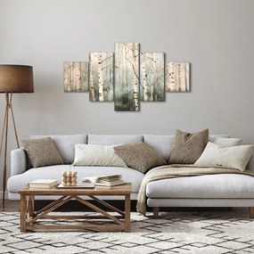 Obraz - Rysowanie wzoru lasu (125x70 cm)