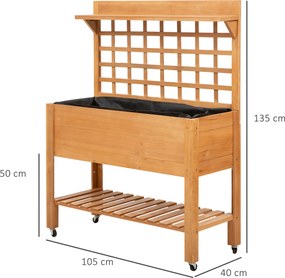Outsunny podwyższona grządka stół do przesadzania stół do kwiatów stół ogrodniczy szklarnia balkon ogród