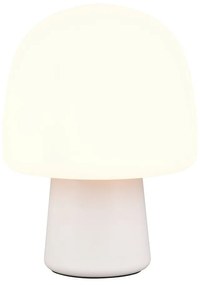 Biała lampa stołowa ze szklanym kloszem (wysokość 27 cm) Steen – Trio