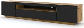 Szafka Rtv Stojąca Lub Wisząca Dąb Artisan + Czarny W3-C02