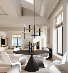 Żółta lampa wisząca z nowczesnym kloszem - 162-Zerpen