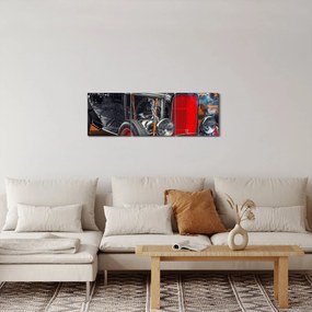 Obraz weterana (z zegarem) (90x30 cm)