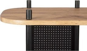 Czarny stalowy regał Leitmotiv Sole, 80x83,5 cm