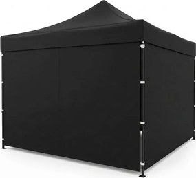 Pawilon ogrodowy eventowy FGA1, 3x3 m, automatyczny ze ściankami - namiot zamykany, czarny