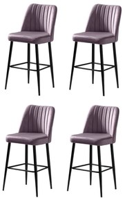 Zestaw krzeseł barowych Vento Lilac and Black, 4 szt., 4 szt.