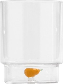 Zafferano Teca Frutta zestaw 6 szklanek z motywem gruszki, szkło borokrzemianowe z podwójnym dnem, 35 cl