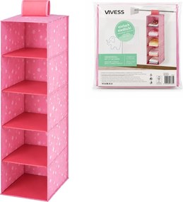 Wiszący organizer do szafy STELLA 95 cm, różowy