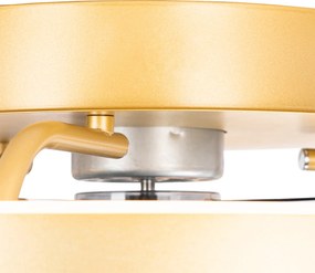 Mosiężny wentylator sufitowy z LED z pilotem - Maddy