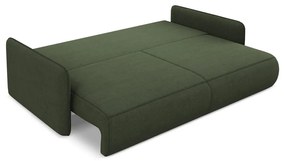 Zielona rozkładana/ze schowkiem sofa 216 cm Nanea – Makamii