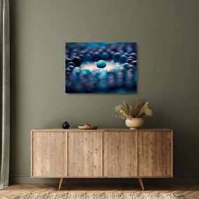 Obraz na szkle - Niebieskie kuleczki (70x50 cm)