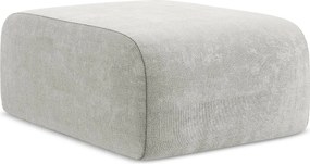 Pufa - z tkaniny szenilowej - jasny szary - LANI