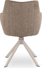 Zestaw Stół Rozkładany VERONA 160-240 cm Biały Marmur/Kaszmir i 4 Krzesła ASPEN 2 Beżowe