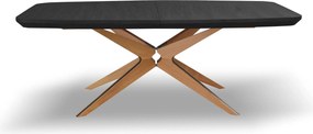 Stół rozkładany SOLIDO Czarny do Salonu Jadalni 200-300 x 110 x 76 cm, Prostokątny