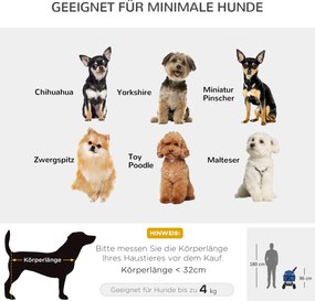 Outsunny Wózek dla Psa Kota Składany Niebieski Oxford do 15kg | Aosom PL