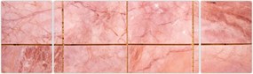 Obraz - Różowe, marmurkowe płytki (170x50 cm)