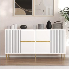 Komoda – 150 cm x 75 cm x 36 cm – Biała – MDF