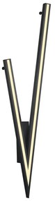 Czarna lampa sufitowa LED ze sterowaniem głosowym/mobilną aplikacją i metalowym kloszem 35x127.5 cm Cicanto – CINQUE
