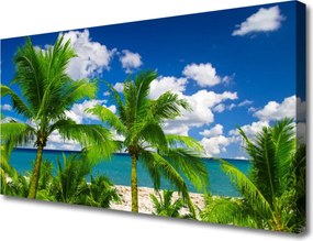 Obraz canvas Tropikalna Panorama z Palmami